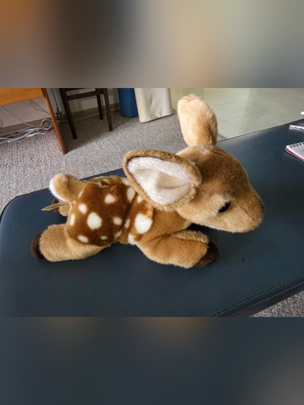 Aurora Miyoni Fawn Plush, a realistic soft toy shaped like a resting baby deer